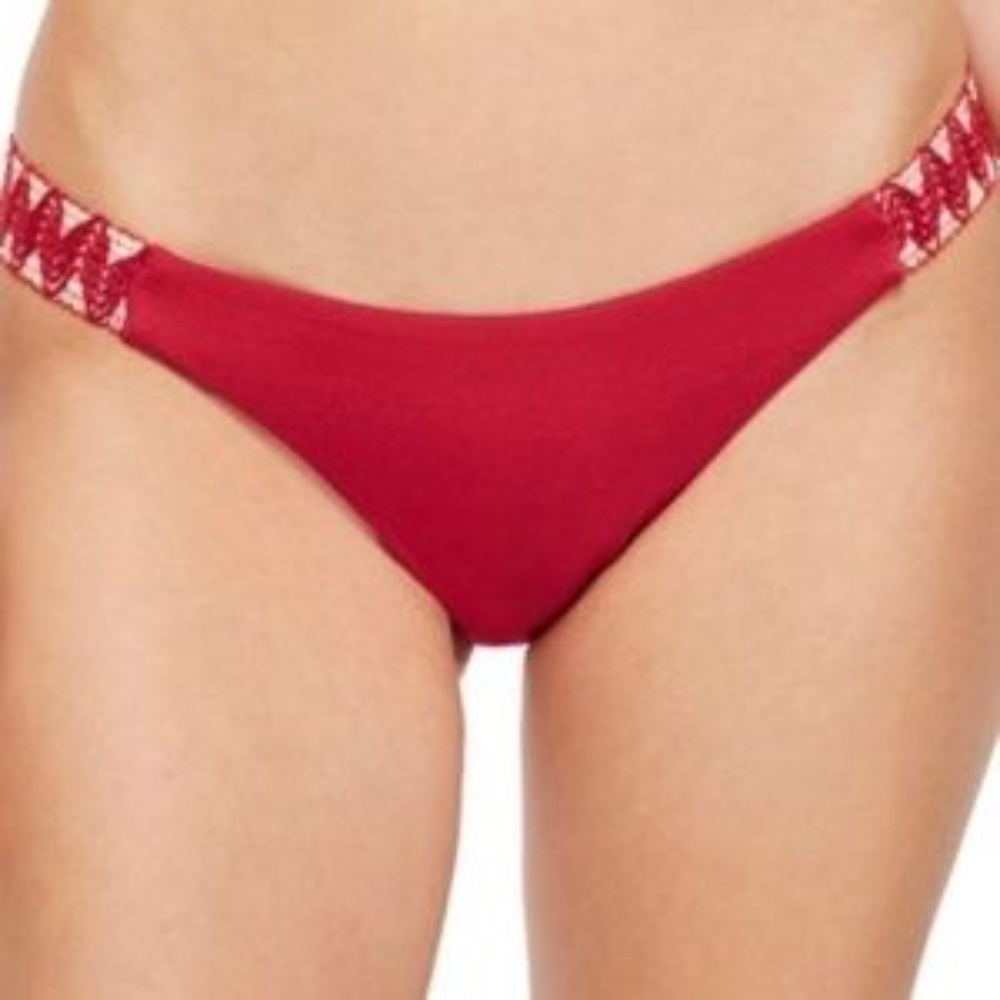Topshop ZIGZAG TRIM BIKINI BOTTOMS